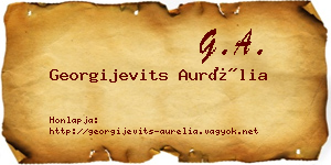 Georgijevits Aurélia névjegykártya